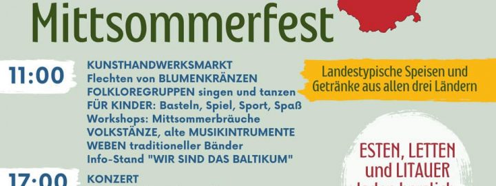 Baltisches Mittsommerfest am 10. Juni 2023 in 21244 Buchholz in der Nordheide